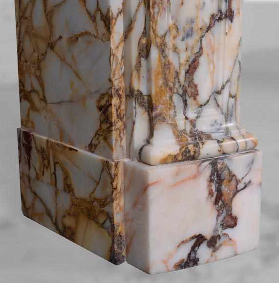 Louis XV mantel in Escalettes Alpha marble -5