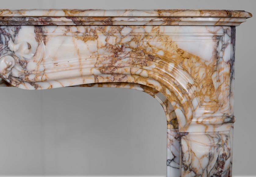 Louis XV mantel in Escalettes Alpha marble -7