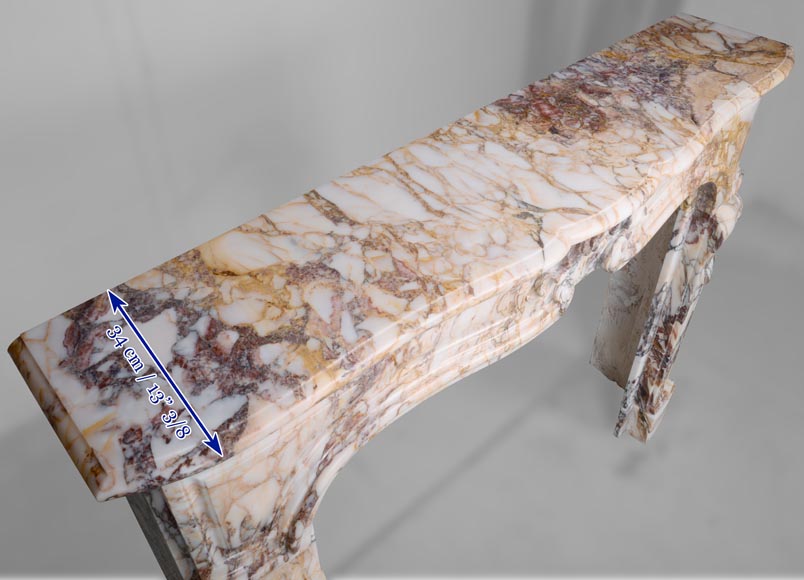 Louis XV mantel in Escalettes Alpha marble -9