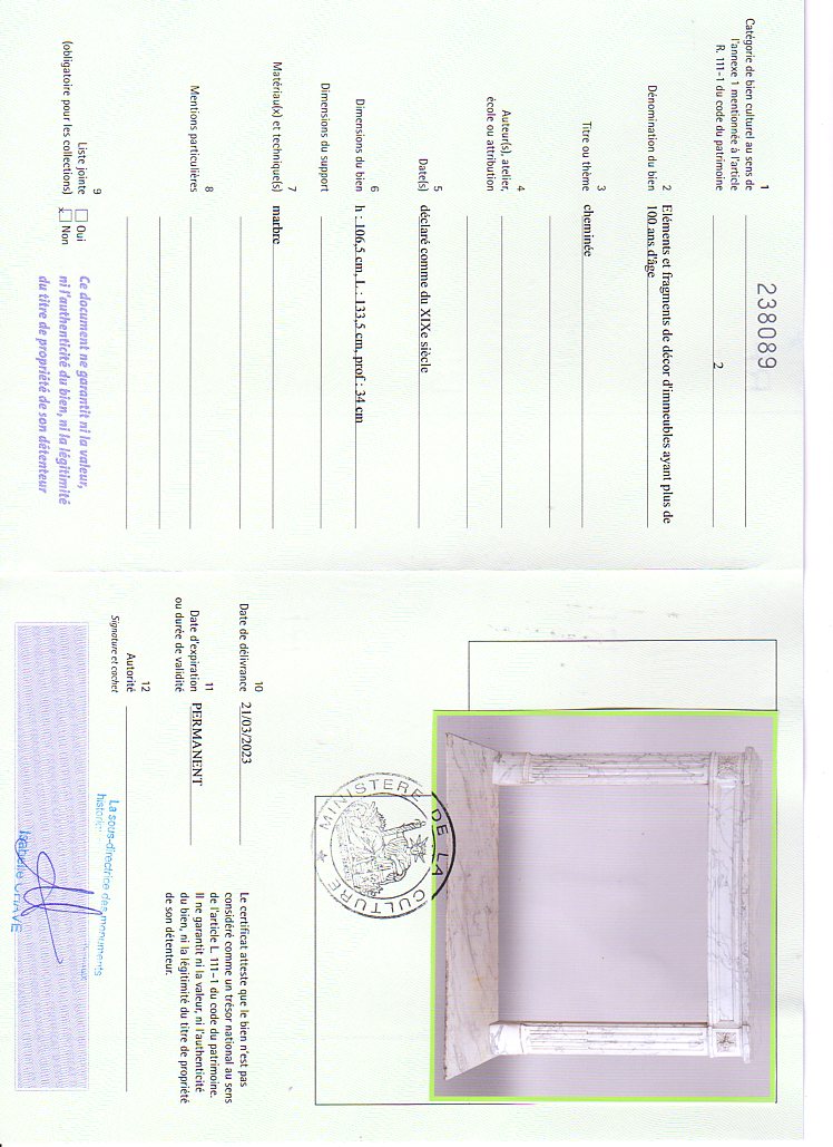 Export certificate