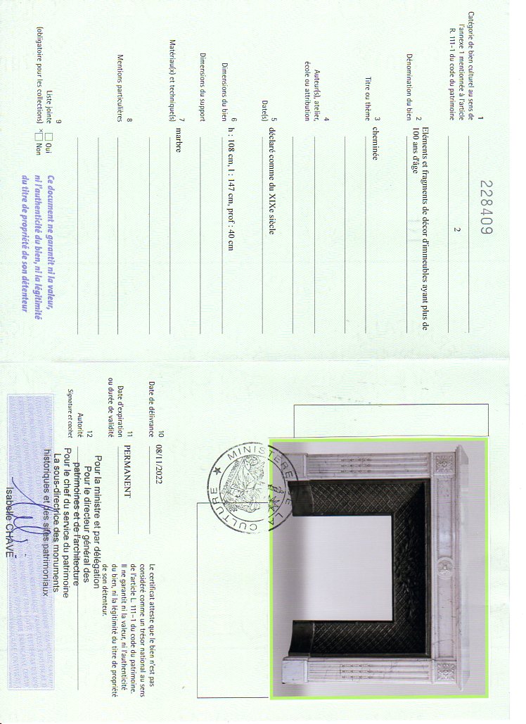 Export certificate