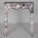 Small Louis XV period mantel in Violet Breccia marble