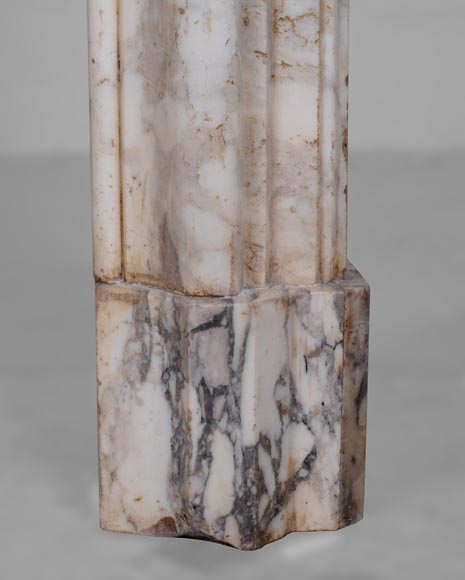 Small Louis XV period mantel in Violet Breccia marble-8