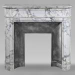 Louis XVI style mantel in Arabescato marble