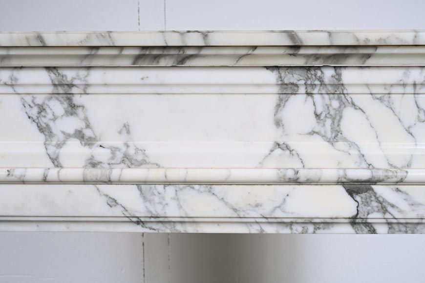 Louis XVI style mantel in Arabescato marble-2