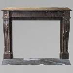 Restoration fireplace in Black Champlain marble