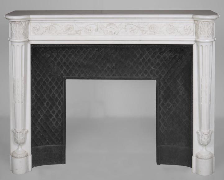 Louis XVI style mantel with half columns-0