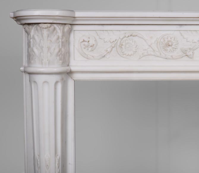 Louis XVI style mantel with half columns-6