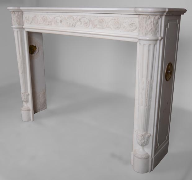 Louis XVI style mantel with half columns-8