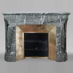 Tony SELMERSHEIM, Art Nouveau Mantelpiece in Green Campan Marble, 1910