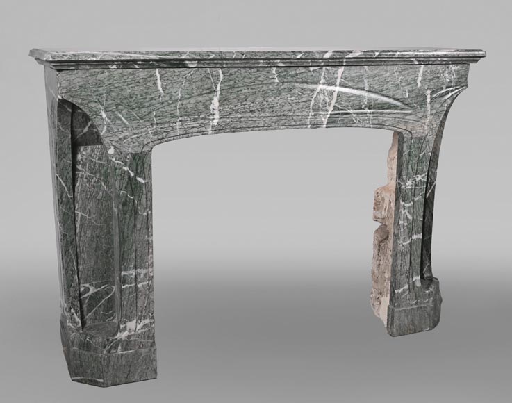 Tony SELMERSHEIM, Art Nouveau Mantelpiece in Green Campan Marble