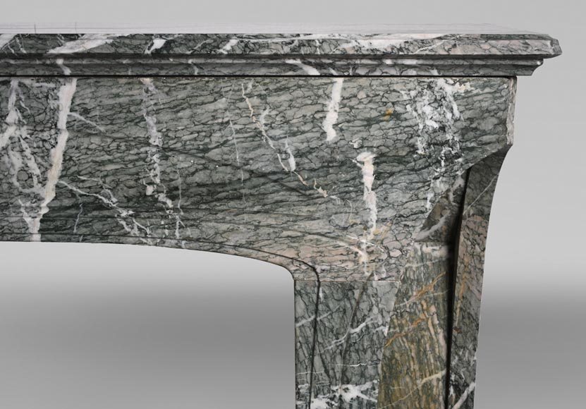 Tony SELMERSHEIM, Art Nouveau Mantelpiece in Green Campan Marble