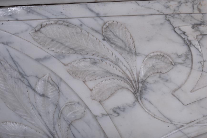 Art Nouveau mantel in marble-4