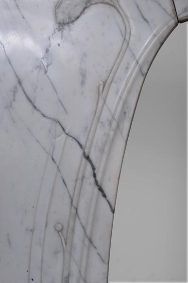 Art Nouveau mantel in marble-5