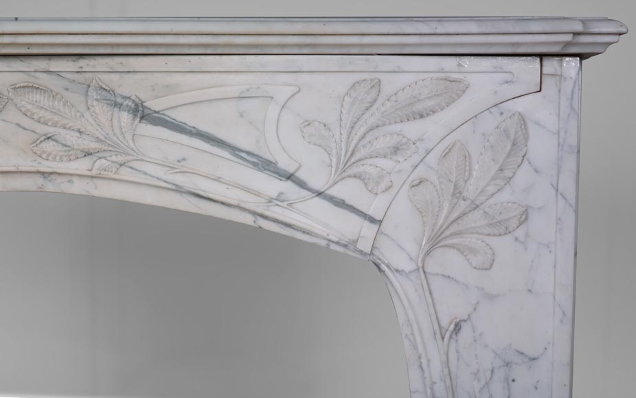Art Nouveau mantel in marble-8