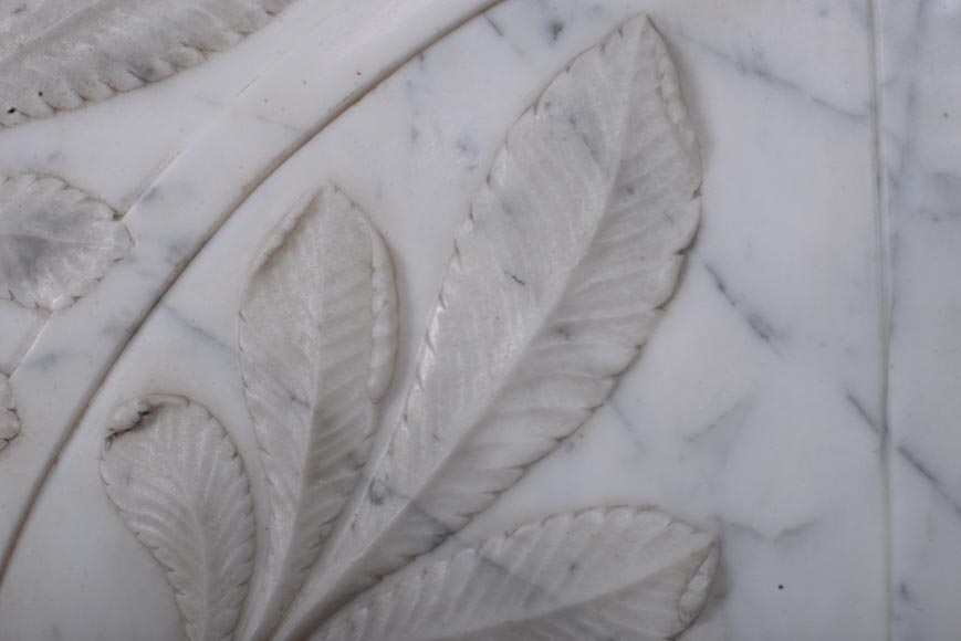 Art Nouveau mantel in marble-9