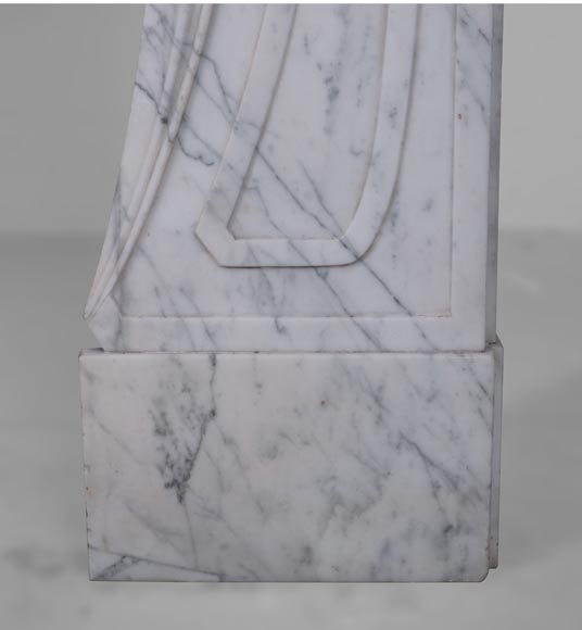 Art Nouveau mantel in marble-10