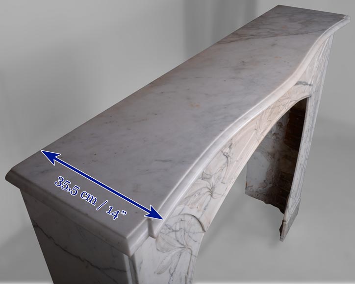 Art Nouveau mantel in marble-11