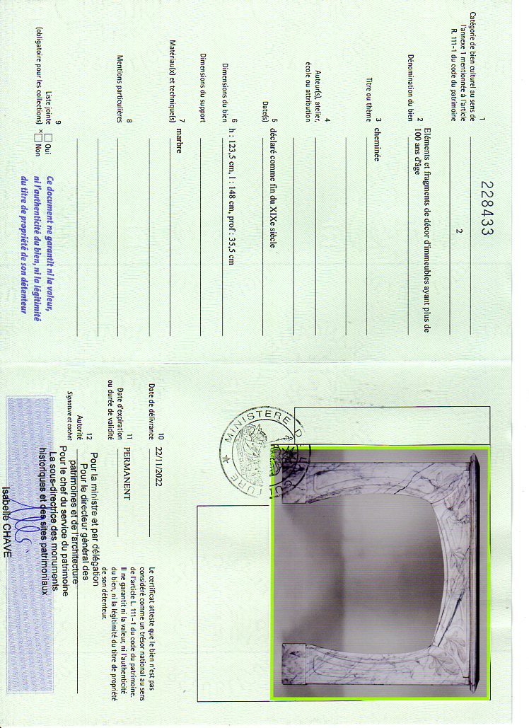 Export certificate