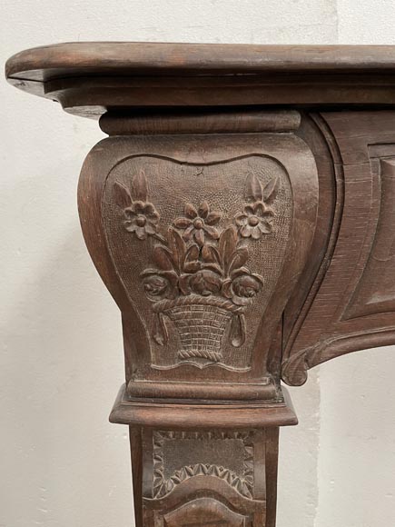 Louis XV period oak fireplace-6