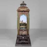 Musgrave & Co mannheim - Enameled cast iron stove adorned with views of important buildings in the Palatinate, Germany, circa 1900