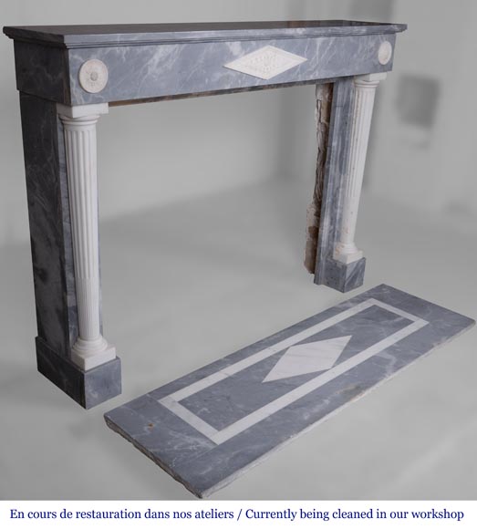 Restoration style fireplace with detached columns-2