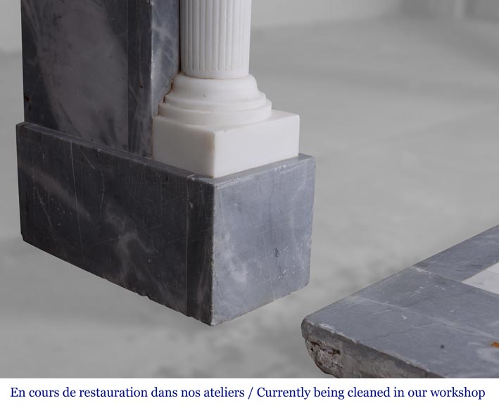 Restoration style fireplace with detached columns-5