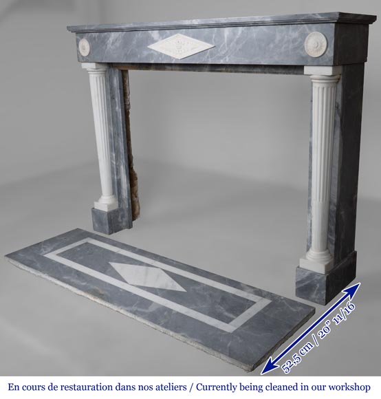 Restoration style fireplace with detached columns-6