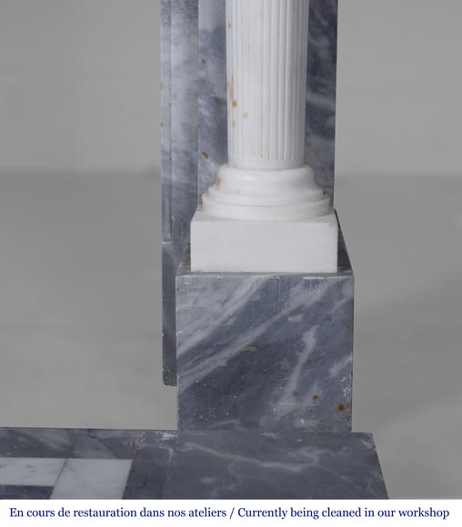 Restoration style fireplace with detached columns-8