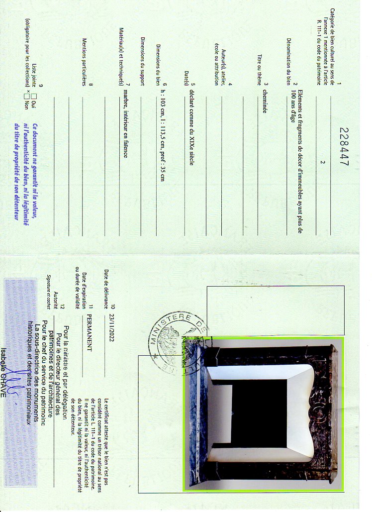 Export certificate