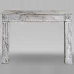Antique Louis XVI period fireplace in veined marble