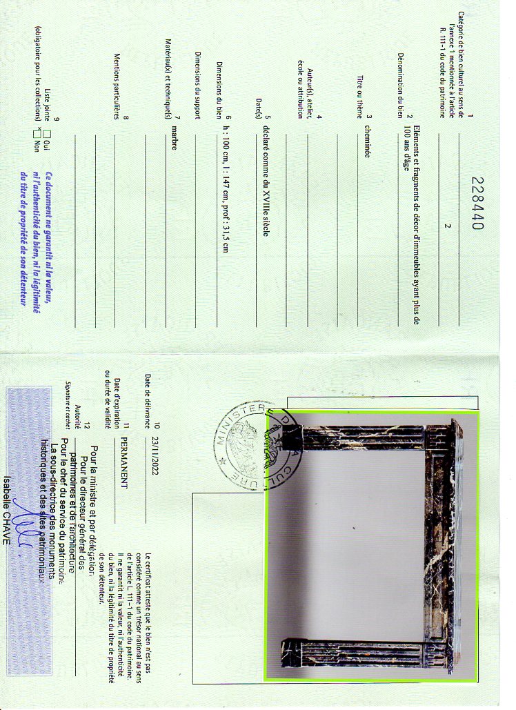 Export certificate