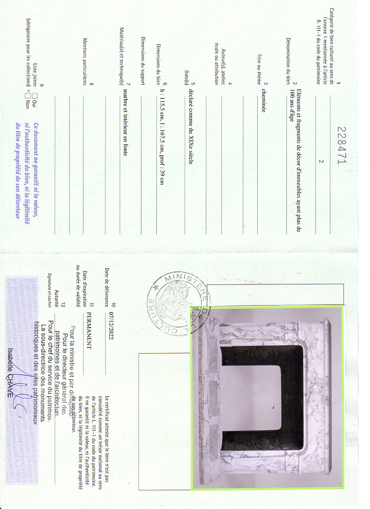 Export certificate