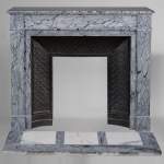 Small Louis XVI Fireplace in Bleu Fleuri marble