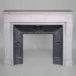 Louis XVI style mantel in Carrara marble