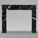 Louis XIV style mantel in Marquina marble