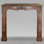 Carved oak mantel from the 18th century