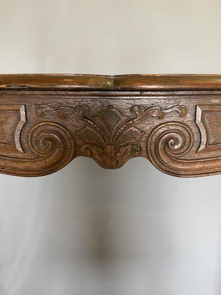 Carved oak mantel from the 18th century-1