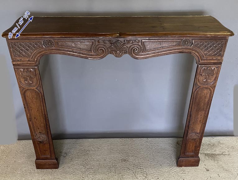 Carved oak mantel from the 18th century-9