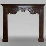Large Louis XV style wooden fireplace
