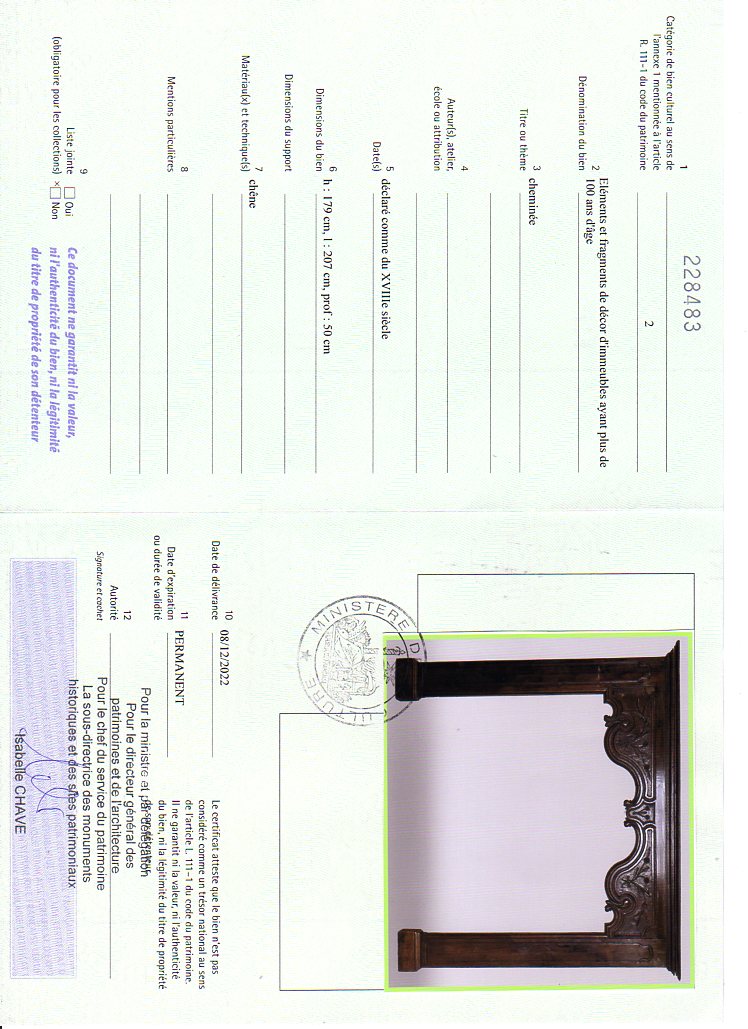 Export certificate