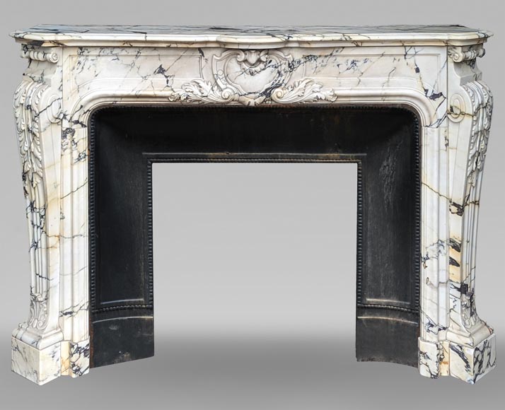 Regency style mantel in Paonazzo marble, 19th century-0