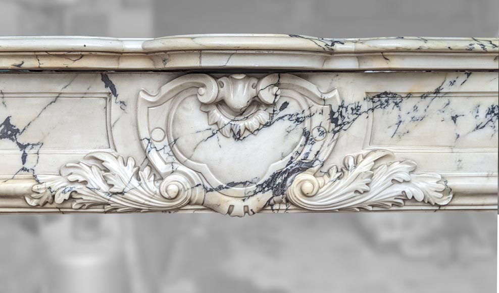 Regency style mantel in Paonazzo marble, 19th century-1