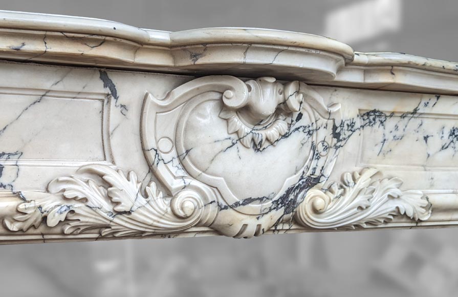Regency style mantel in Paonazzo marble, 19th century-2
