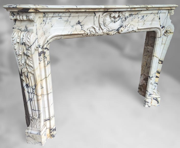 Regency style mantel in Paonazzo marble, 19th century-4