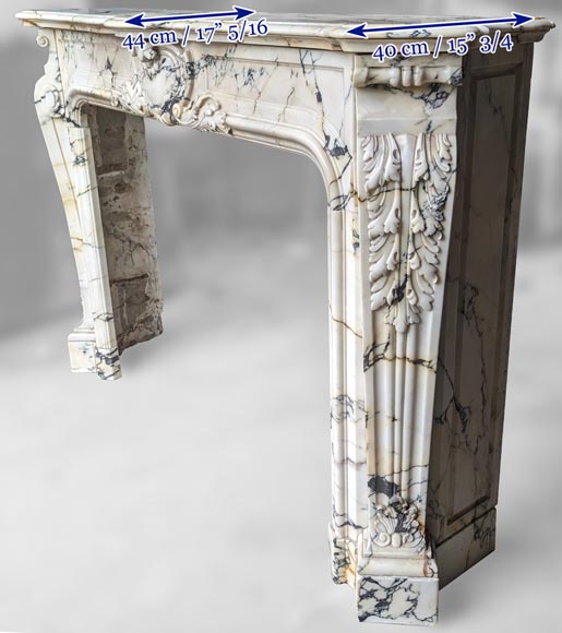Regency style mantel in Paonazzo marble, 19th century-8