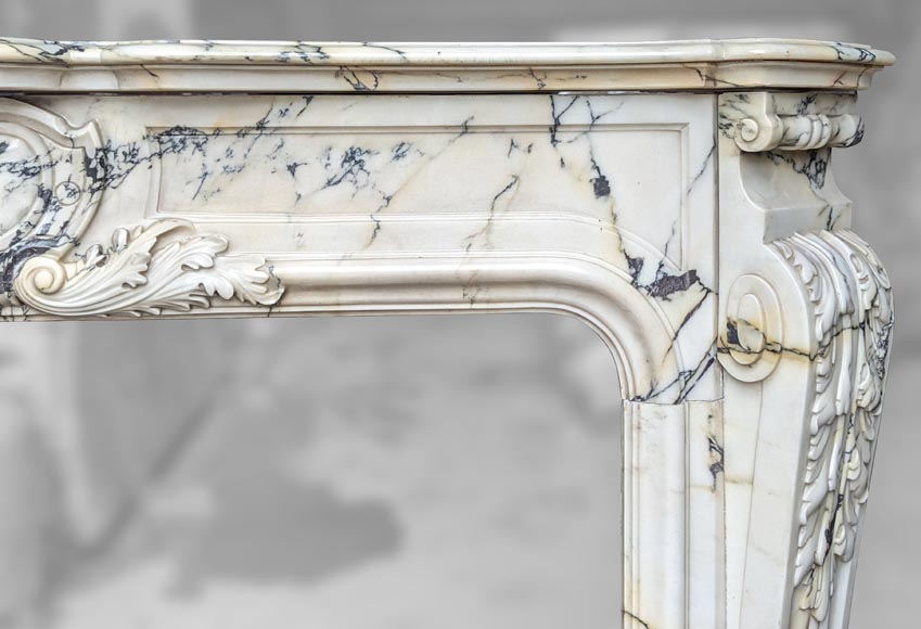 Regency style mantel in Paonazzo marble, 19th century-9