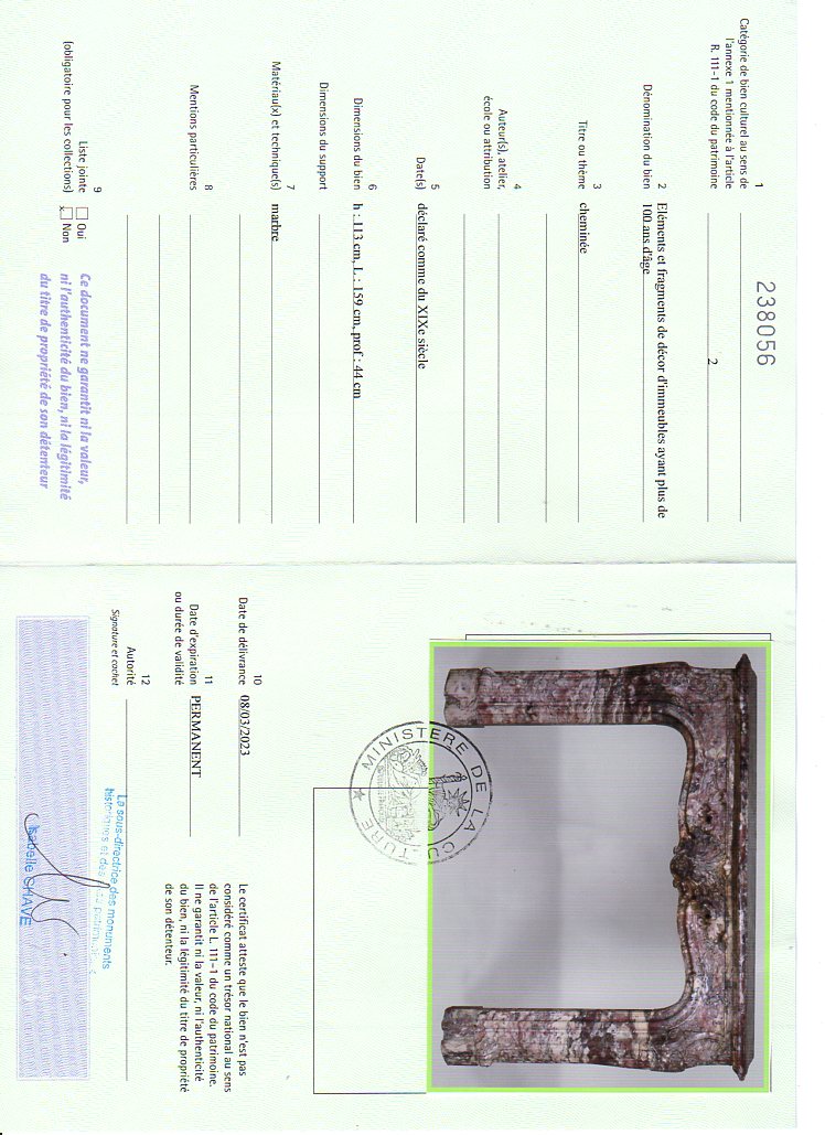 Export certificate