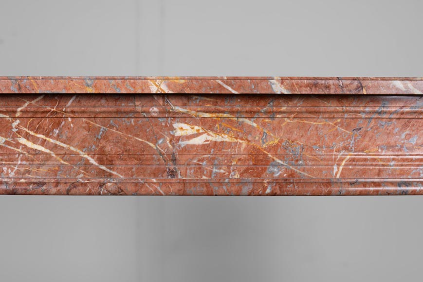 Louis XVI period mantel in Sarrancolin marble-1
