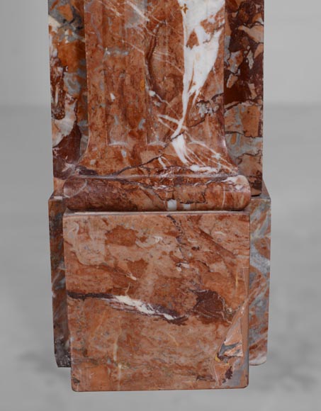 Louis XVI period mantel in Sarrancolin marble-7